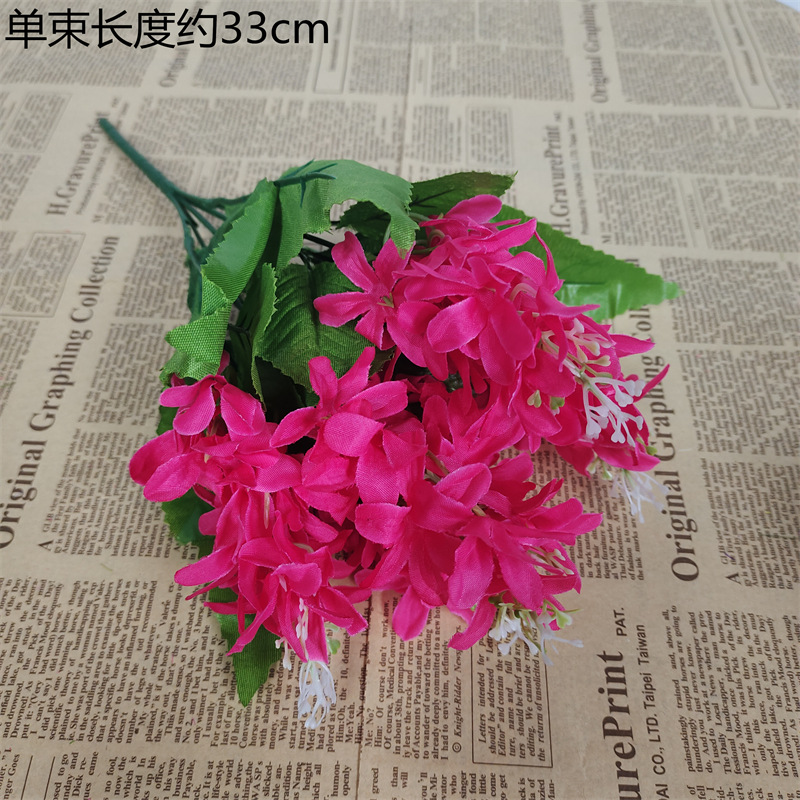 Venta al por mayor de flores artificiales jacinto lavanda nuevo listado venta directa de fábrica 5 horquillas jacinto de 5 cabezas