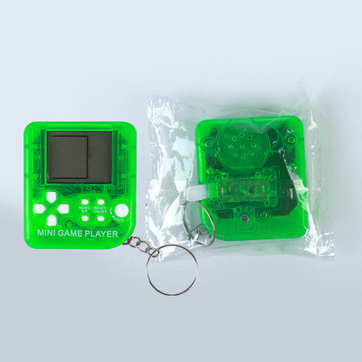 Mini máquina de juego electrónica de mano Tetris máquina de juego de descompresión nostálgica juguete regalo creativo llavero