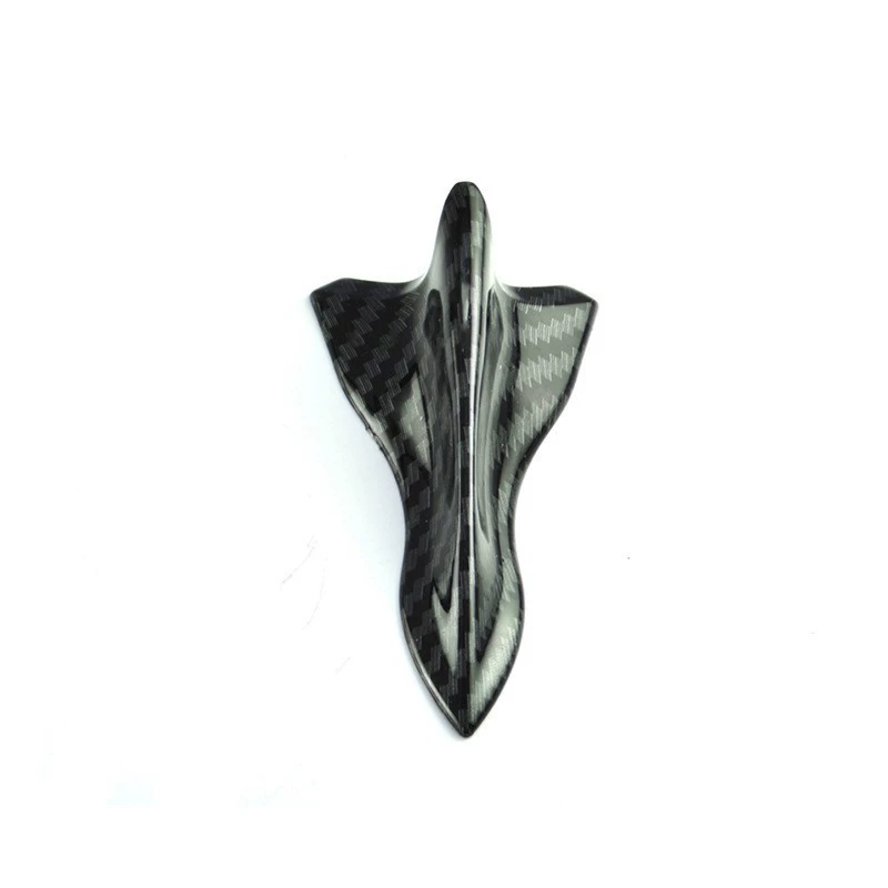 Black shark fin on roof spoiler Universal pointed carbon fiber bumper Car roof modification parts wind knife