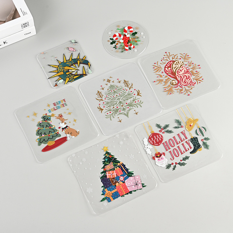 PET开窗盖胶片吸塑胶片定制时尚圣诞树吸塑贴片定做吸塑制品批发