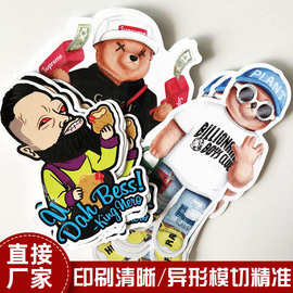 卡通防水DIY贴纸定制 动漫手账行李箱不干胶PVC异形logo定制贴纸
