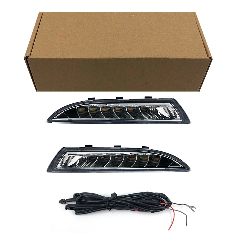 Volkswagen VW Scirocco 2009-2014 Daytime Running Lights (Gündüz işıqları) - tricolor-white-light-flowing-yellow-turn-signal-ice-blue-set