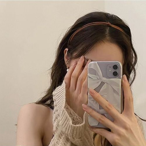 Korean Dongdaemun Simple Elegance Knot Hairstyle Fine Hairband Elegant High-end Versatile Outgoing Hair Accessory