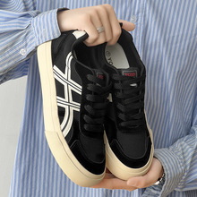 秋季新款复古德训低帮板鞋男鞋子潮鞋韩版百搭港风学生运动休闲鞋