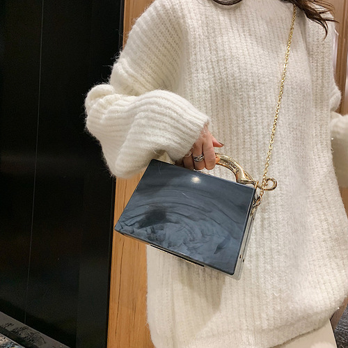 Acrylic Box Bag, New 2024 European & American Style, Candy-Colored, Fresh & Girly, Handheld & Crossbody Evening Party Bag