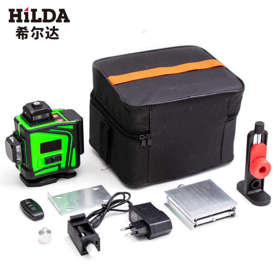 Hilda Nivel de alta precisión piso azulejo pegatina de la pared pegatina línea automática 16 línea 4D nivel verde