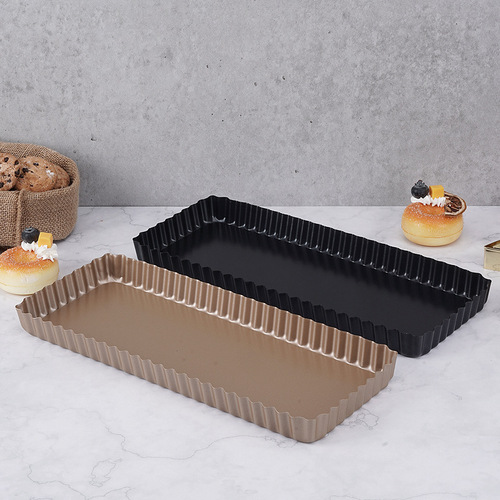 Baking cake mold square removable bottom baking pan 14-inch toast bread baking pan mold corrugated non-stick baking tool