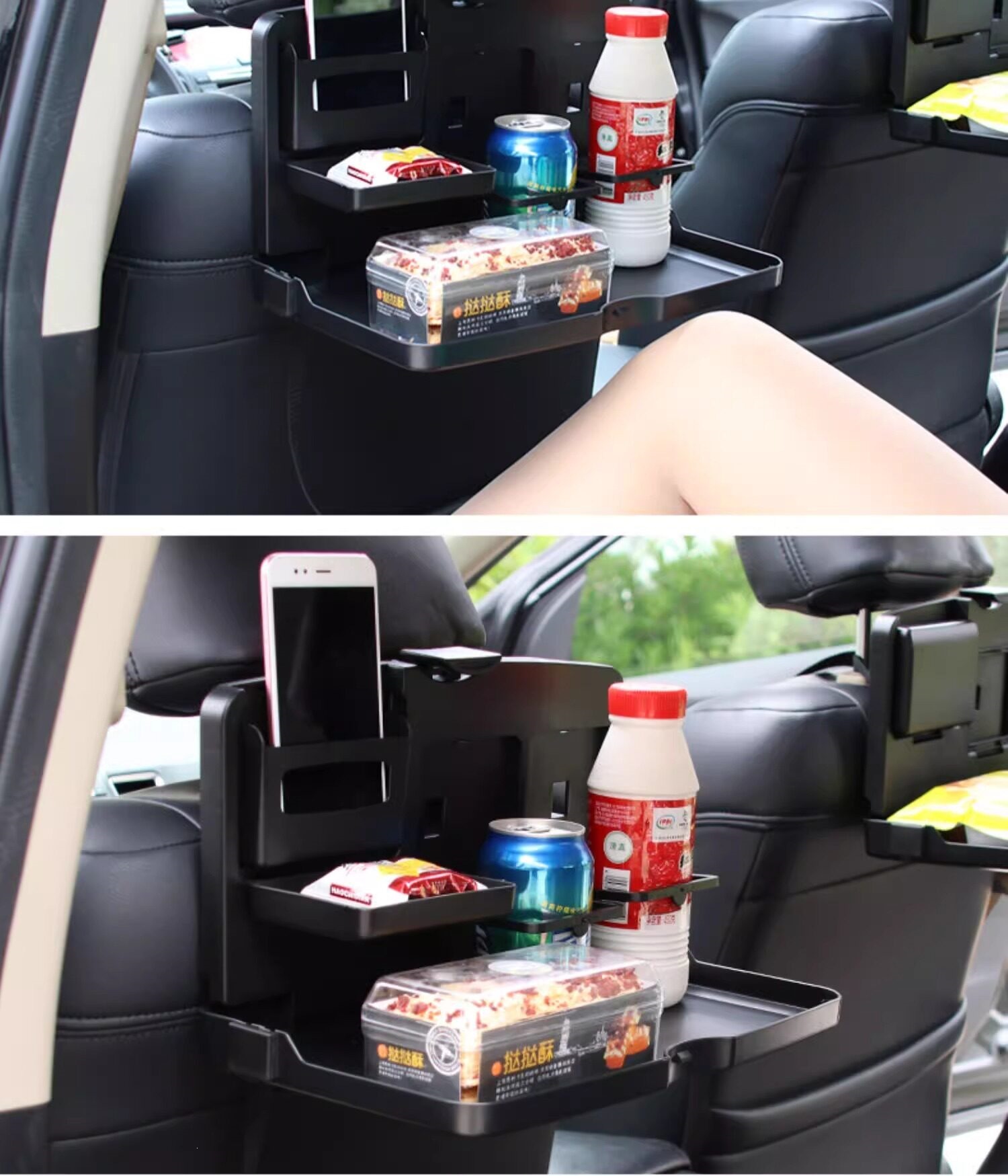 Suitable for car-mounted small table, foldable storage table, car dining table, rear seat multifunctional dining table, computer desk