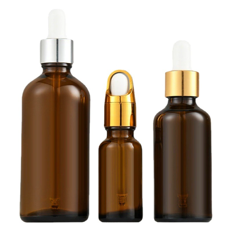 Оптовая продажа коричневого цвета бутылка эфирного масла стеклянная бутылка-капельница бутылка косметическая сыворотка жидкая бутылка пустая бутылка светозащищенная стеклянная бутылка