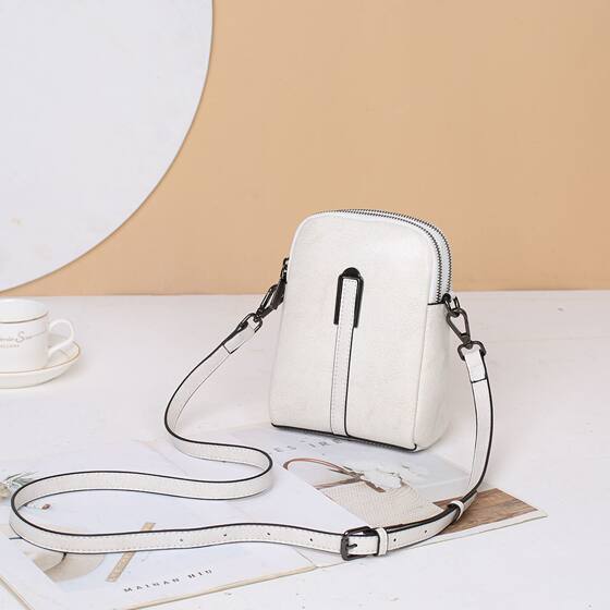 Oil Wax Cowhide Women's Bag Shoulder Crossbody Women's Bag Practical Multi-layer Simple Fashion Coin Purse Shell Bag
