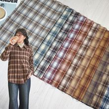 秋冬加厚格子面料 TR磨毛弹力色织衬衫格子布 百褶裙半裙格纹布料