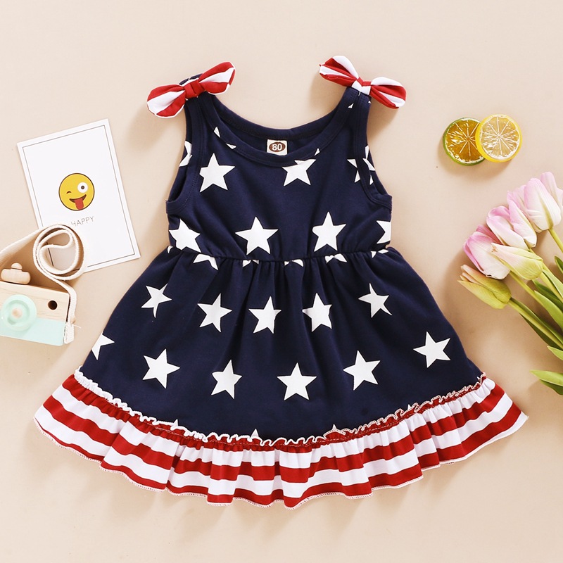 Cute Printing Cotton Girls Dresses display picture 1