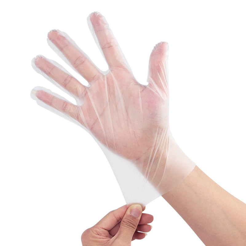 Пластиковые одноразовые не-slip прочные перчатки ПВХ