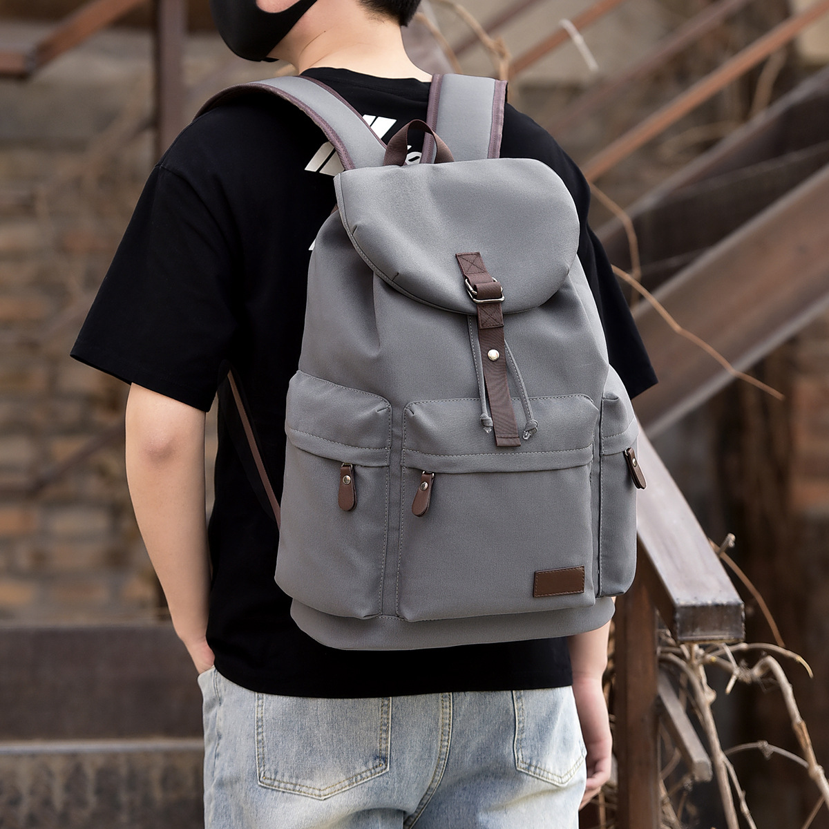 Urban Leisure Multifunktionaler Laptop-Rucksack mit großem Fassungsvermögen und mehreren Fächern, leichte Reise- und Pendlertasche_voghion.com