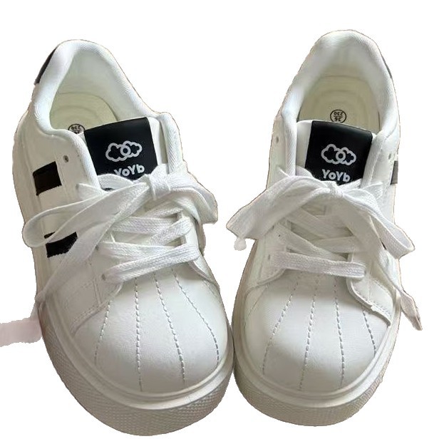 2026 verano nuevo concha cabeza de estudiante zapatos deportivos de suela gruesa zapatos de skate elevados zapatos de mujer casual cómodos zapatos de mujer