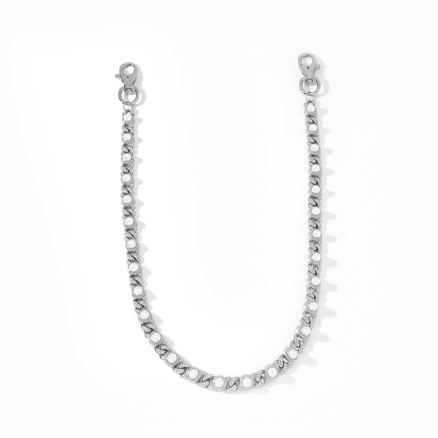 Legierung Diamant Rundkette Mit Perlen Akzenten Für Herren_voghion.com