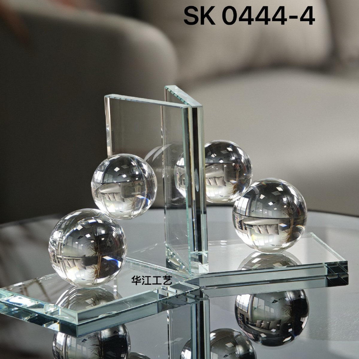 Sujetalibros de Cristal K9 Decorativo para Sala de Estudio