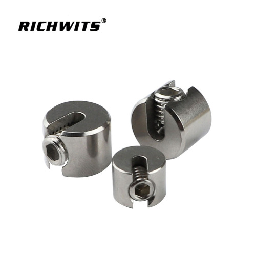 316 stainless steel one-word slot chuck, one-word wire rope clamp, one-word chuck, garden wire rope net chuck