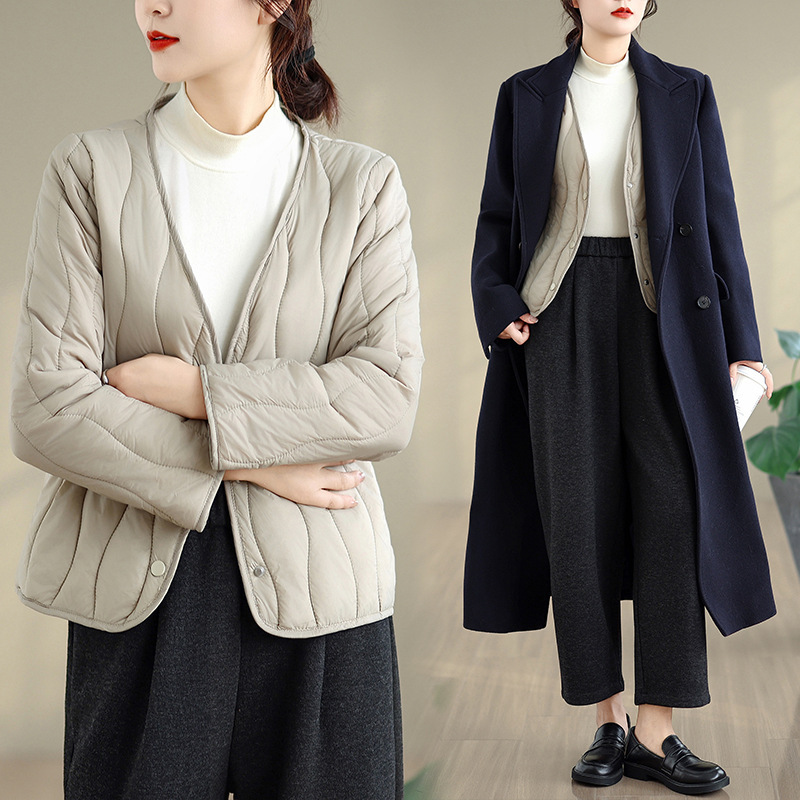 Actual Photos of the 2026 Autumn and Winter New Style Short Lightweight down Jacket