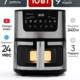 Cross-border 7L Air Fryer Household Large Capacity Multifunctional Intelligent Electric Fryer English Russian Factory Foreign Trade Wholesale