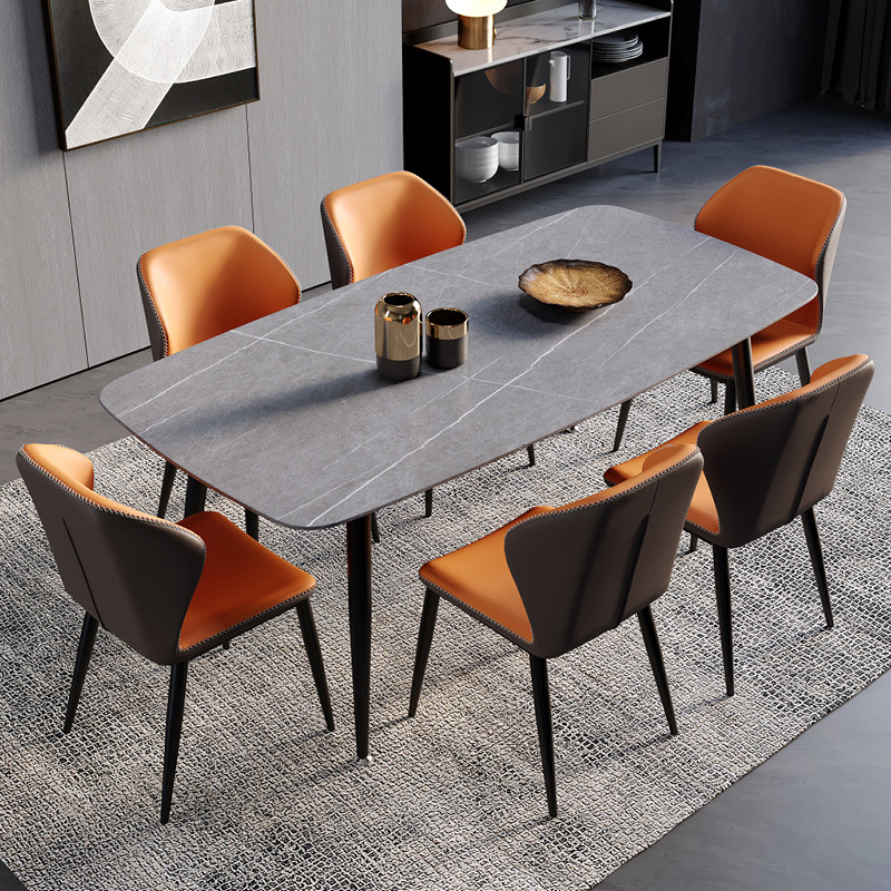 Silla de comedor con respaldo de estilo nórdico moderno y simple, taburete con respaldo para el hogar italiano, mesa y silla de comedor informal de lujo ligero, silla de hotel