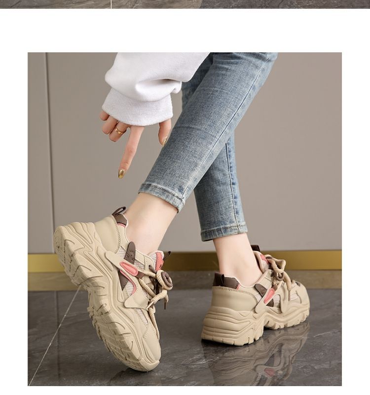 Chaussures de papa pour femmes, nouvelles chaussures à plateforme, chaussures de sport décontractées, chaussures d'étudiant polyvalentes, chaussures à semelles souples, chaussures de voyage antidérapantes_voghion.com