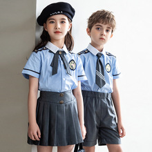 幼儿园夏装园服学院英伦风海军儿童班服夏季中小学生校服潮品兰灰