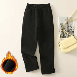 休闲工装棉裤女2025新款冬季外穿加厚休闲直筒棉裤
