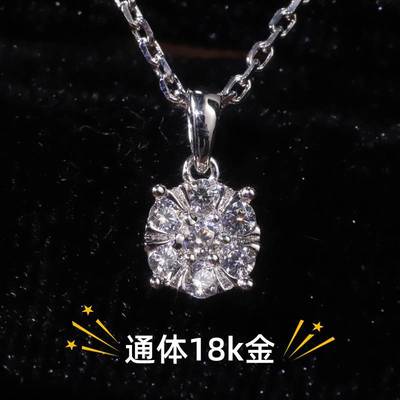 Light extravagance chic Group set Diamond pieces Cultivation Diamonds Pendant 9/10/14/18k Platinum rose Golden Gold Necklace