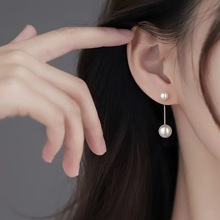 925纯银针珍珠耳钉小众设计高级感女轻奢耳环简约精致耳饰
