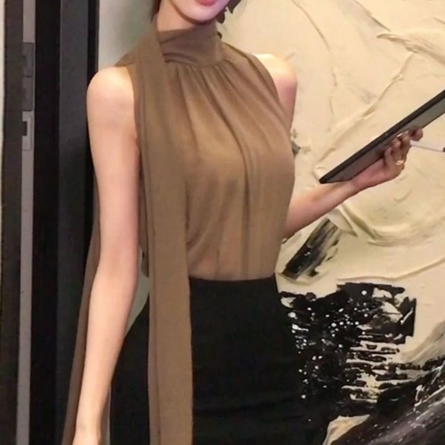 Pure Desire Sexy Strappy Sleeveless Backless Top Women's Summer New French Style Elegant Short Bodycon Dress Set