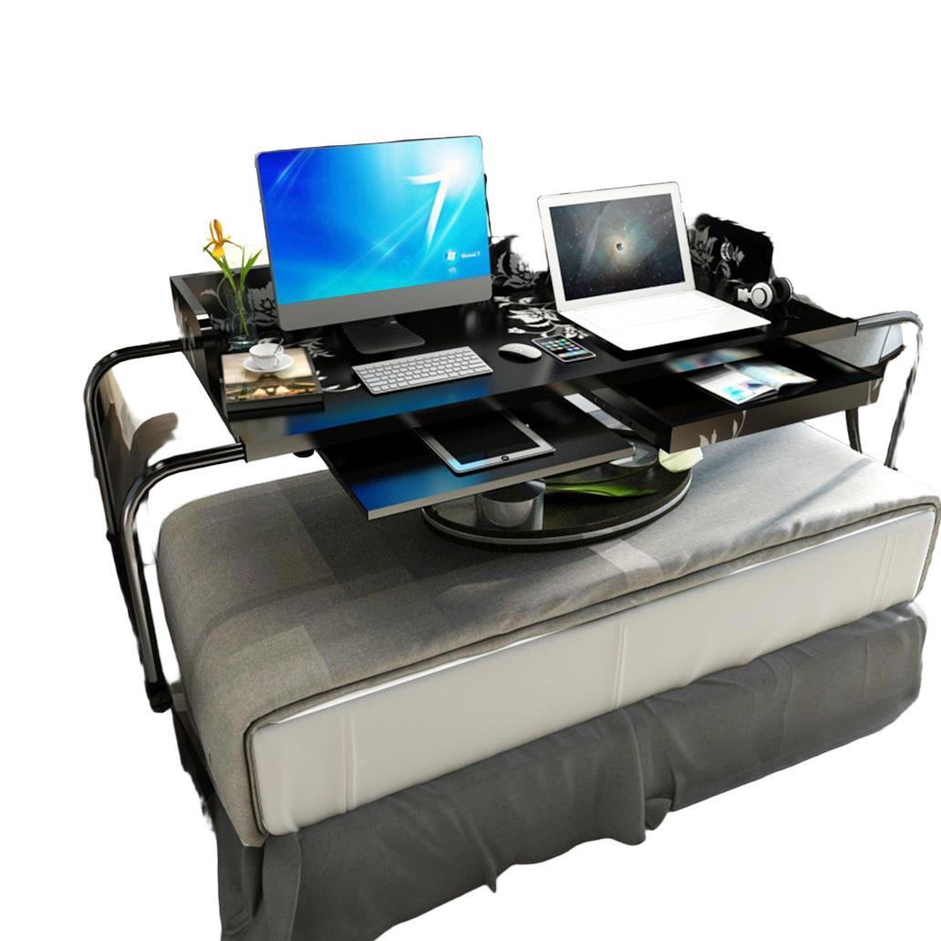 Mesa de cama simple cama portátil telescópico escritorio casero doble mesa elevadora móvil mesa de computadora