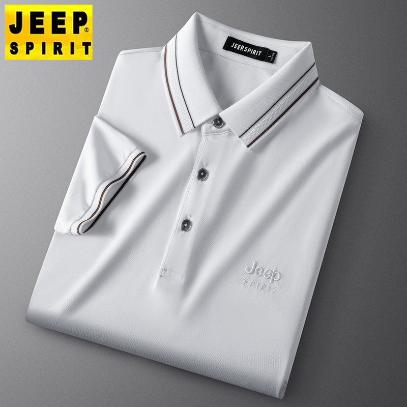 Verano hombre camiseta de manga corta polo camiseta de negocios suelta blusa casual bordada de color sólido versátil coreano 2087