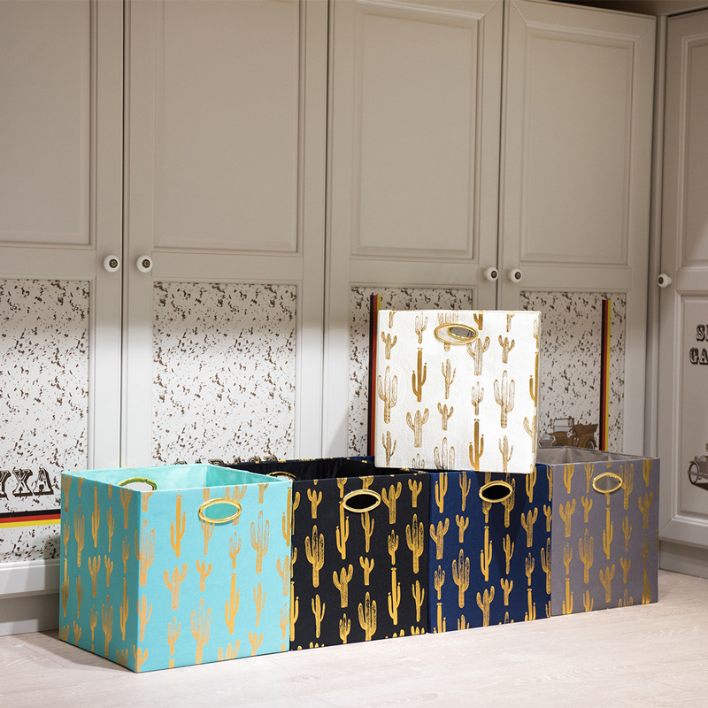 布艺可水洗无盖收纳盒大容量折叠储物篮玩具收纳筐折叠棉麻收纳筐