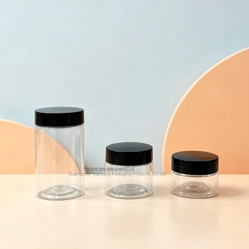 Envase de plástico de boca ancha de 500 ml de grado alimenticio Yuzhuang PET, frasco sellado de 250 g para mascarillas capilares, material de embalaje cosmético.