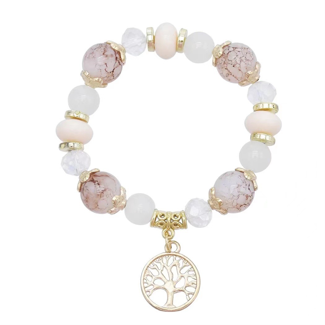 Daily Occasion Glass Material Fashion Tree Glass Beaded Women's Bracelets 1 Piece