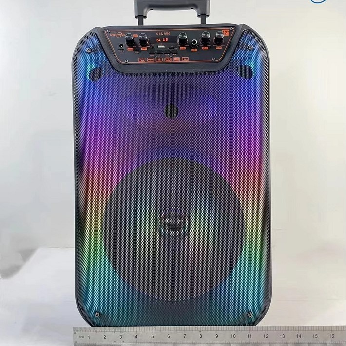 Altavoz Bluetooth Portátil 12” GTS-1596 — Con Ruedas, Ideal para Exteriores