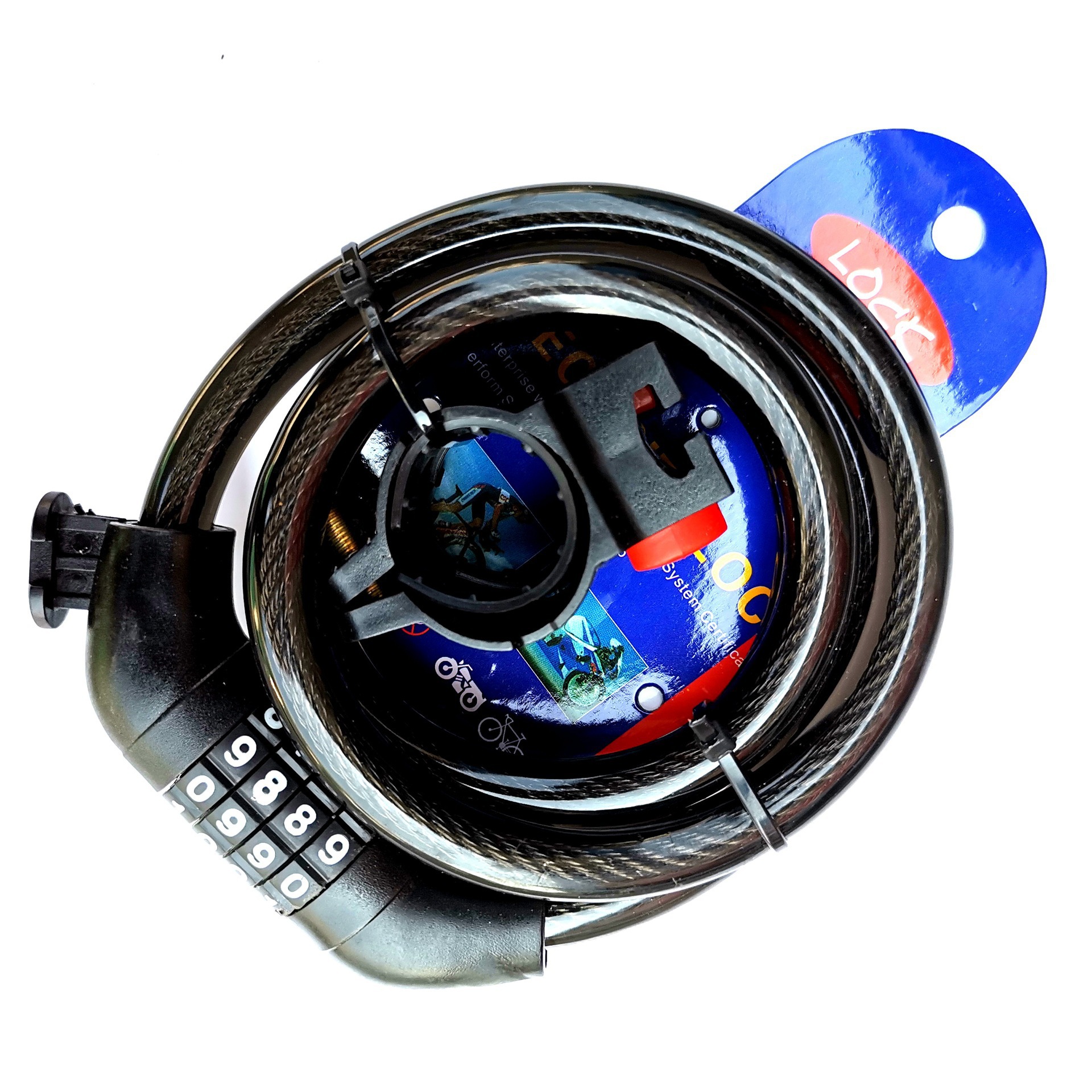 Mountain Bike Four-Digit Password Lock, Bicycle Lock, Wire Chain Lock, Cycling Equipment Accessories Pingxiang County Kuangyu