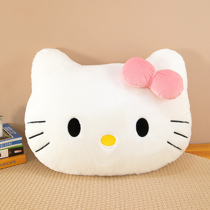Hellokitty almohada de abrazo lindo sofá cojín felino almohada de peluche de caricatura de alto valor de cara almohada de niña
