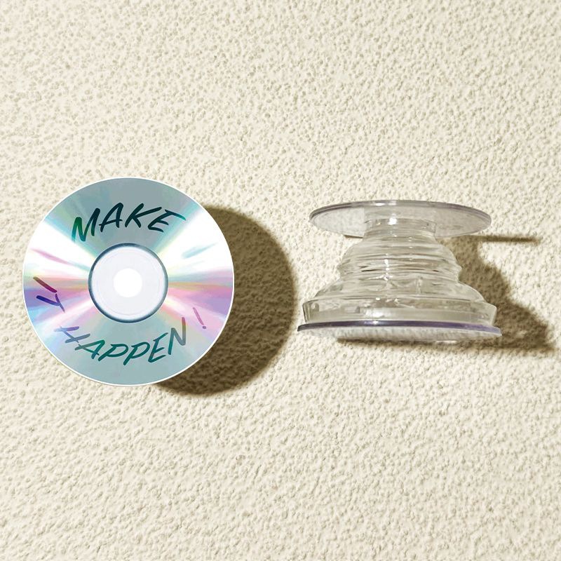 Ins disco de música redondo creativo para el soporte de airbag de teléfono móvil pegado 360 rotación retráctil perezoso perseguir el drama de escritorio