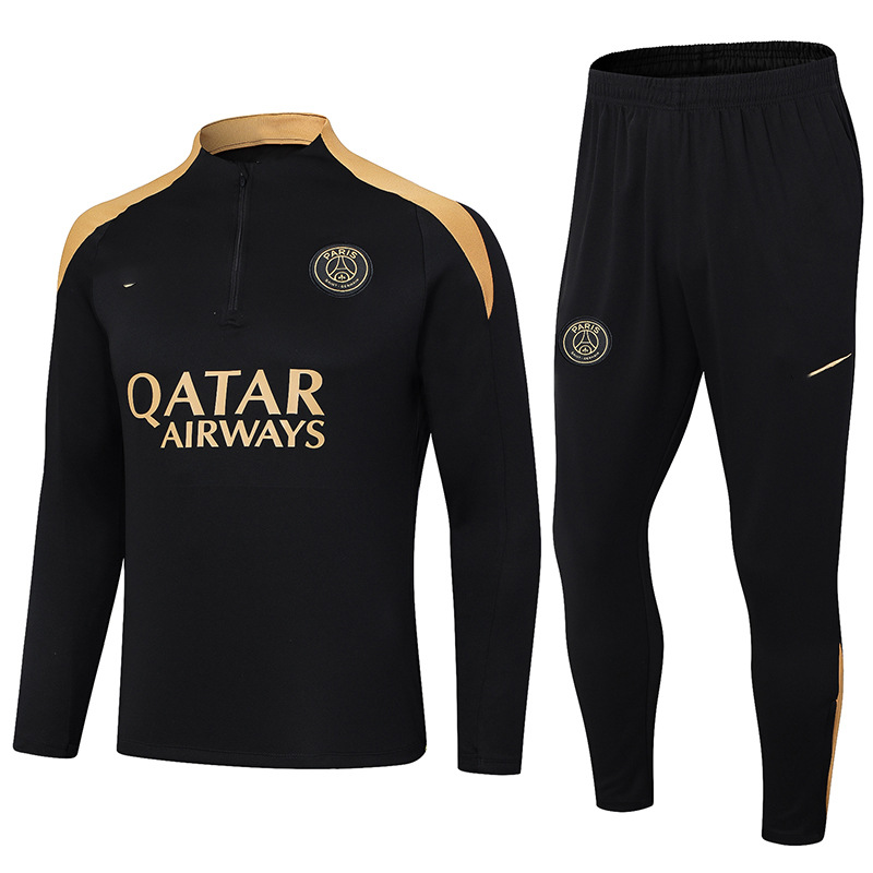 Uniformes de fútbol de otoño e invierno de Paris Messi Mbappe, uniformes de entrenamiento rojos y negros de Liverpool Barcelona, versión jugador Bol.