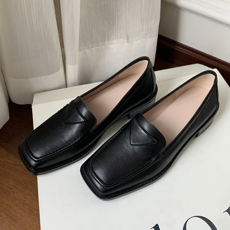 CHIKO Jula Square Toe Block Heels Loafers Shoes