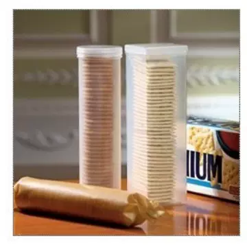 欧美厨房收纳盒透明长条方形圆柱储物罐食物香料面条密封罐饼干筒