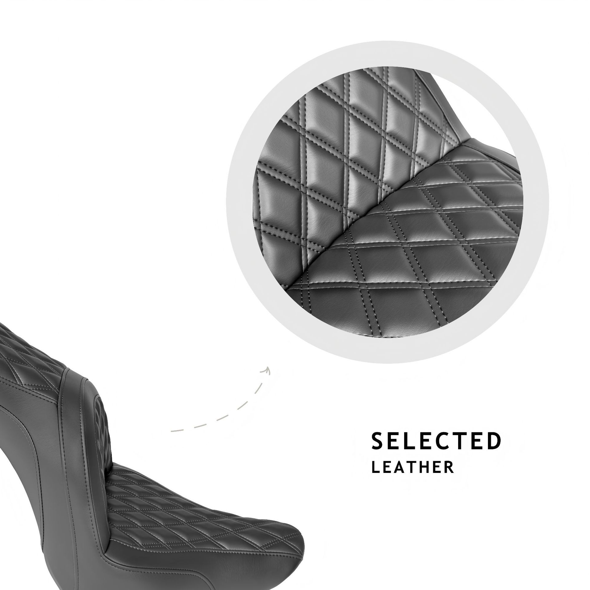 Suitable for Harley 18-26 Fat Boy, 23-26 Breakout, Dual Gel Sofa Seat Cushion, Elephant Leather