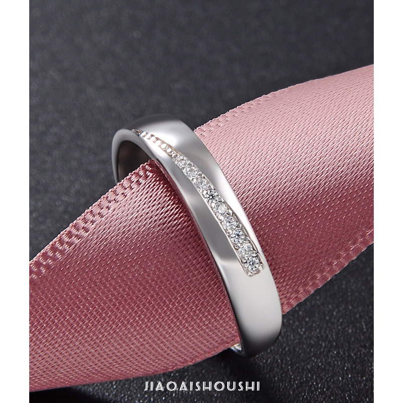Anillo de moda coreano s925 plata esterlina simple anillo de pareja creativo para hombres y mujeres abertura para un par de anillos
