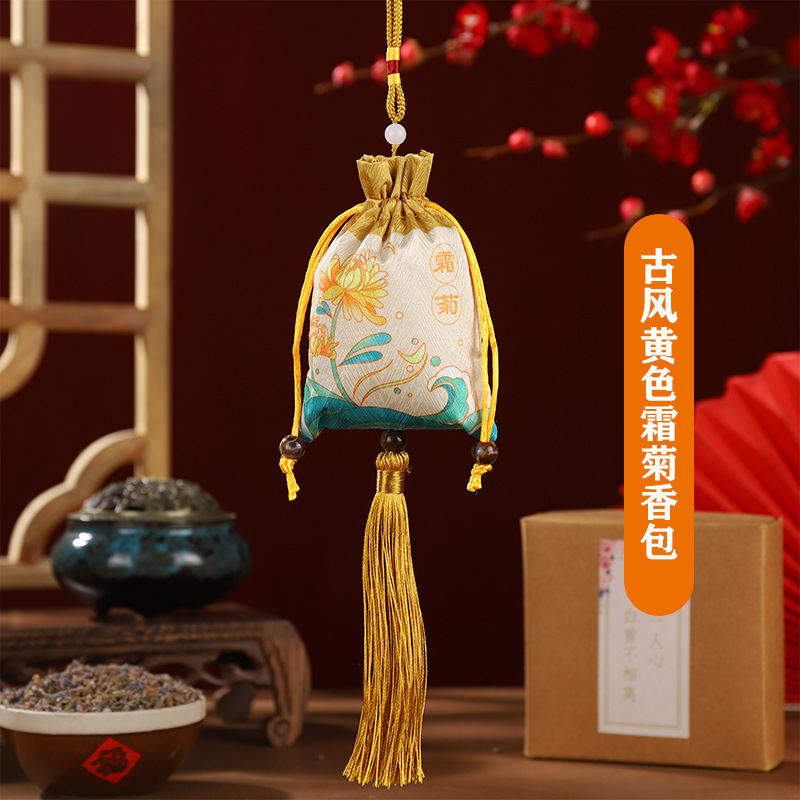Dragon Boat Festival Bolsita repelente de mosquitos de ajenjo Bolsita vacía Colgante para niños Armario Bolsillo con cordón Bolsa de la suerte de joyería