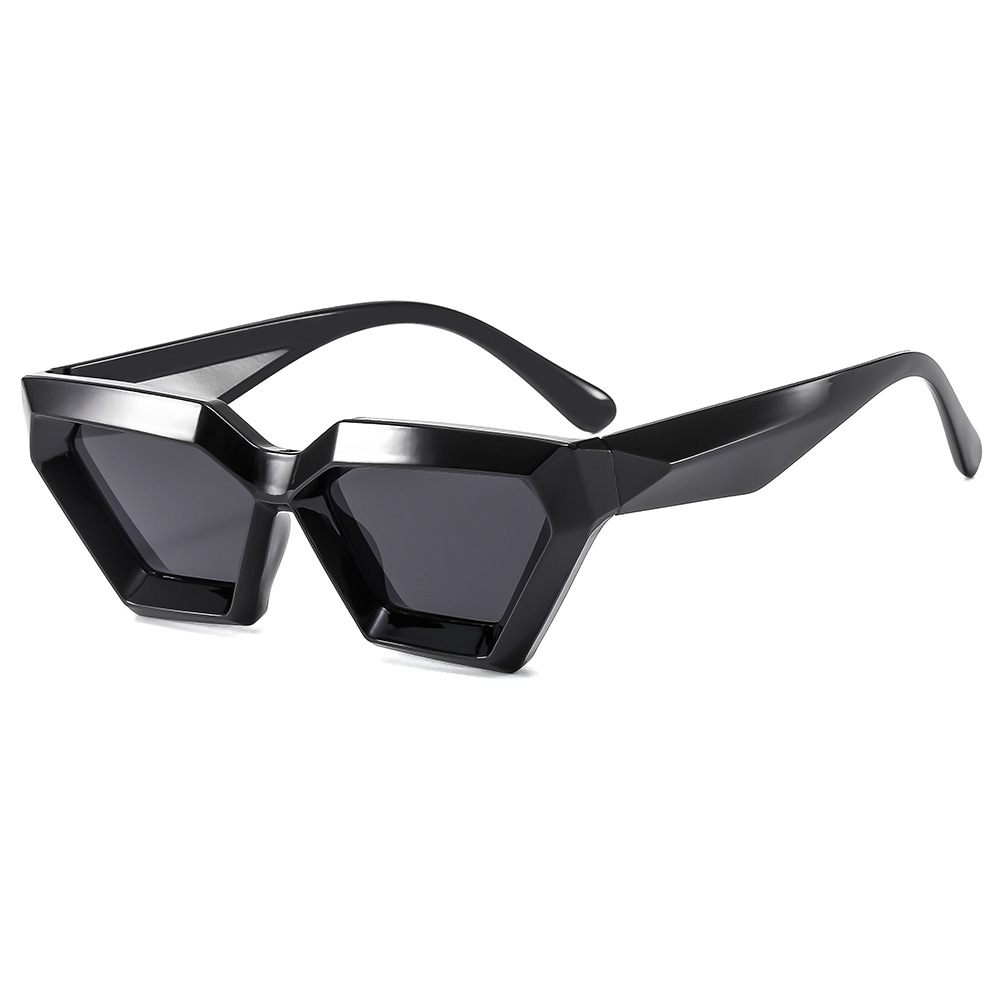 Nuevas gafas de sol de diamantes punk hip-hop de marco grueso transfronterizas, gafas de sol de alta gama irregulares, gafas de sol de moda transfronterizas
