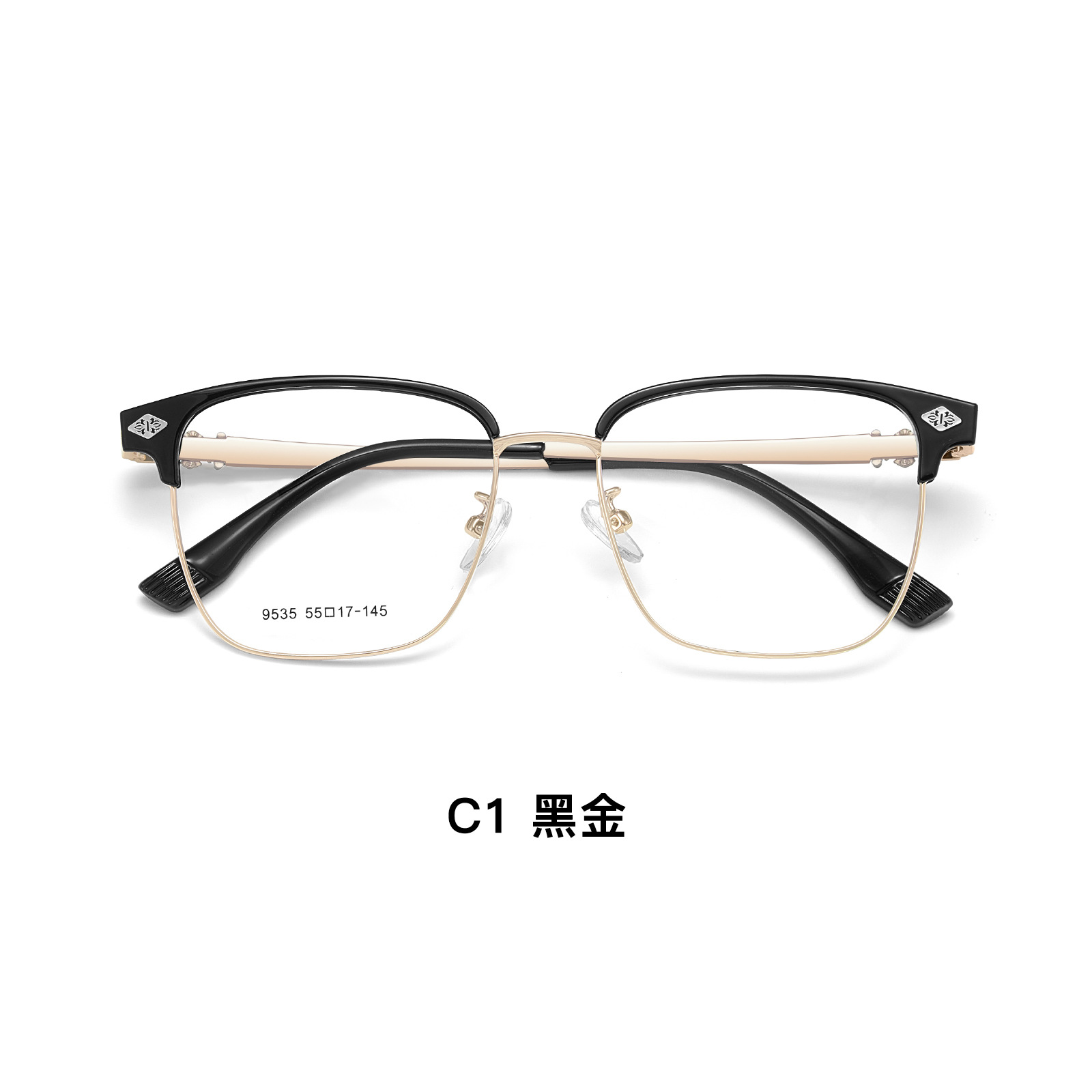 Fumado hace viejos vientos de la calle de vestir sensación de cejas de aleación retro ajustable soporte de nariz suave con espejos Danyang al por mayor