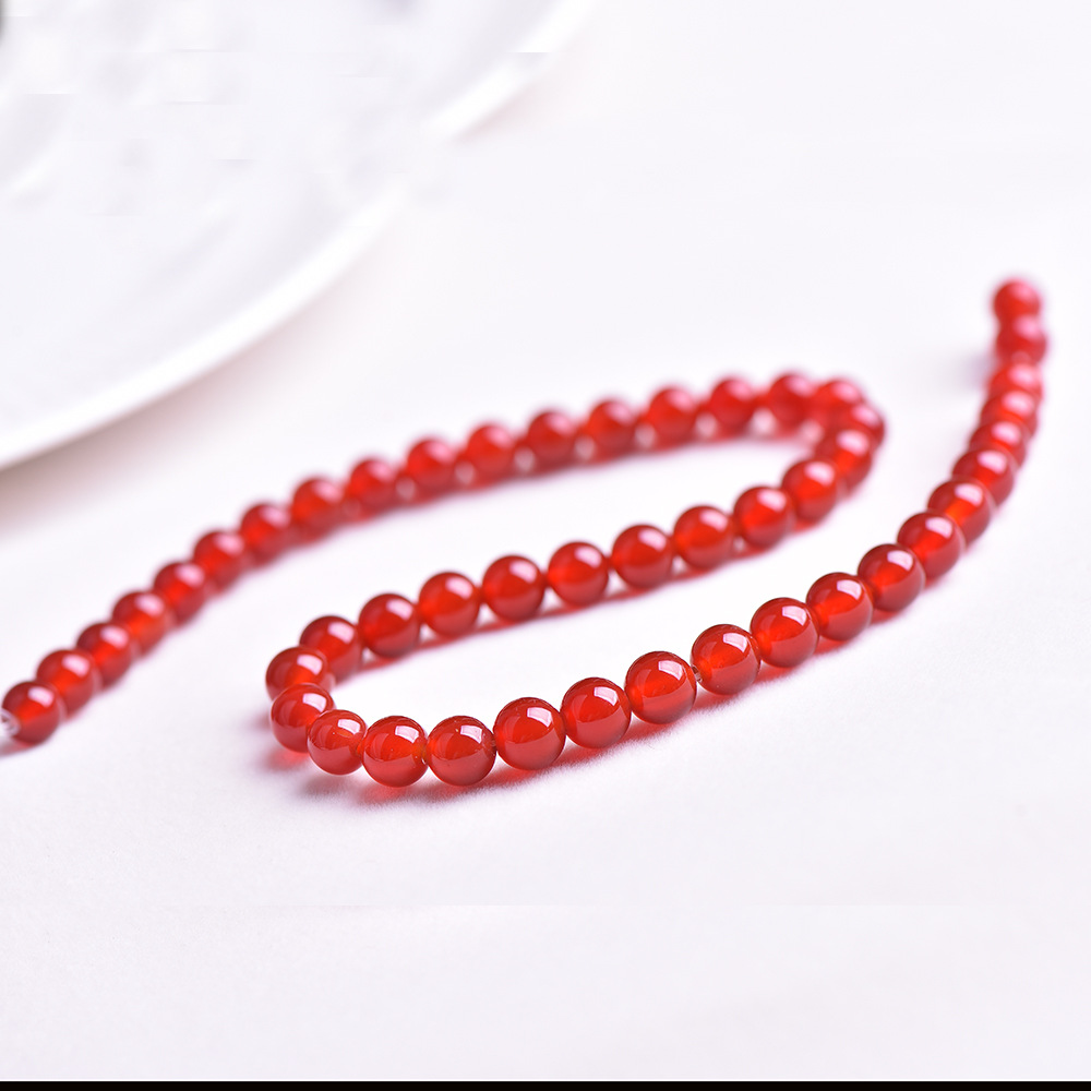 Grado 7A ágata roja natural granel diy beaded beaded beaded brazalete accesorios beaded al por mayor