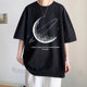 Ice Silk Short-sleeved Men's Summer Round Neck Printed Half-sleeved Half-sleeved T-shirt Cool-feeling Breathable Loose T-shirt for Men